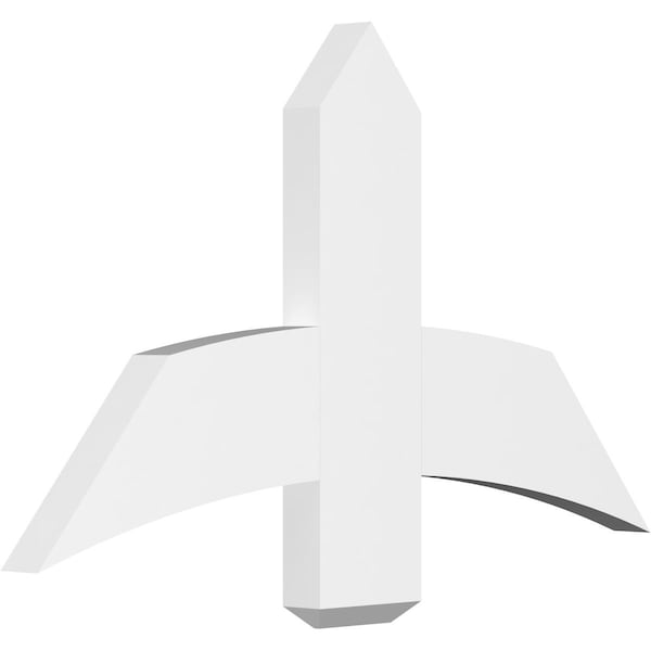 Ekena Millwork Bellingham Architectural Grade PVC Gable Bracket, 36"W x 21"H x 2"D x 6"F, 14/12 Pitch GBP036X21X0206BEL00 - main